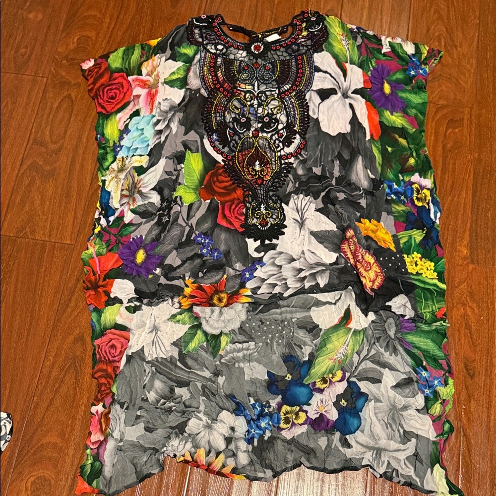 Agua Bendita Multicolor Floral Tunic